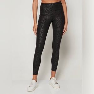 black leopard print leggings